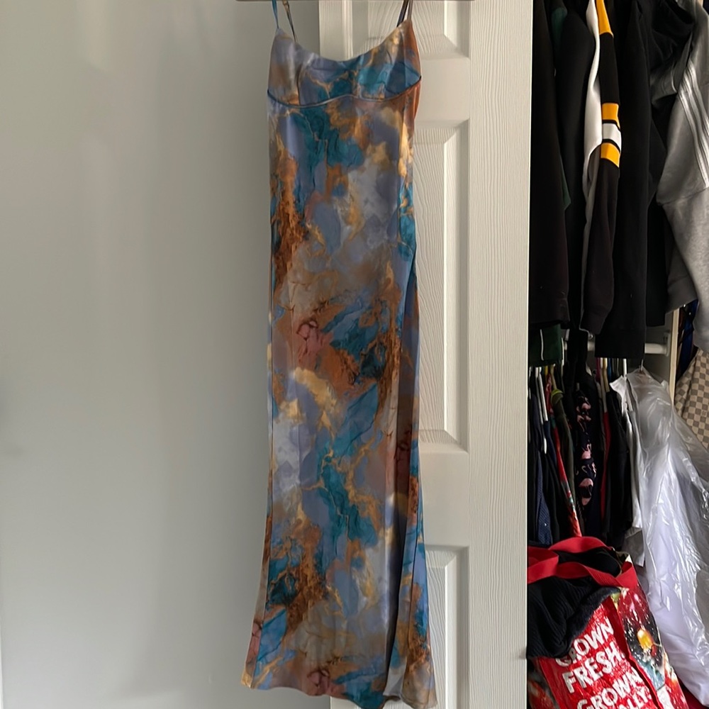 Blue Slip dress Small